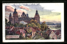 Künstler-AK Aschaffenburg, Blick Auf Das Schloss  - Aschaffenburg