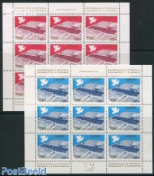 Yugoslavia 1977 KSZE Conference 2 M/ss, Mint NH, History - Nature - Europa Hang-on Issues - Birds - Pigeons - Unused Stamps