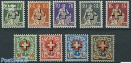 Switzerland 1938 On Service 9v, Grilled Gum, Mint NH - Autres & Non Classés