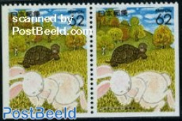 Japan 1991 Rabbit And Turtle Bottom Booklet Pair, Mint NH - Ungebraucht