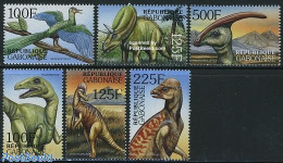 Gabon 2000 Preh. Animals 6v, Mint NH, Nature - Prehistoric Animals - Unused Stamps