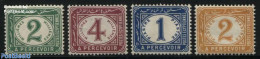 Egypt (Kingdom) 1889 Postage Due 4v, Unused (hinged) - Servizio