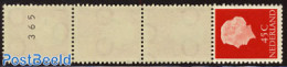 Netherlands 1954 45c Red, Normal Paper, Strip Of 5, Mint NH - Ongebruikt
