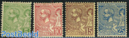 Monaco 1901 Definitives 4v, Unused (hinged) - Unused Stamps