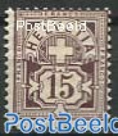 Switzerland 1882 15c Lilacbrown, Stamp Out Of Set, Unused (hinged) - Ungebraucht