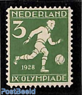 Netherlands 1928 3c, Football, Stamp Out Of Set, Mint NH, Sport - Football - Olympic Games - Sport (other And Mixed) - Nuevos