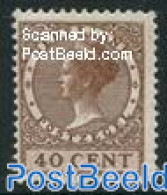 Netherlands 1924 40c, Without WM, Stamp Out Of Set, Unused (hinged) - Ungebraucht