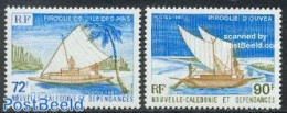 New Caledonia 1987 Pirogues 2v, Mint NH, Transport - Ships And Boats - Unused Stamps