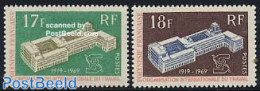 French Polynesia 1969 50 Years I.L.O. 2v, Mint NH, History - I.l.o. - Ungebraucht