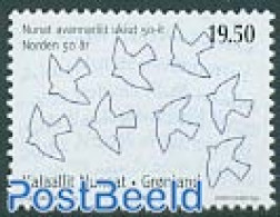 Greenland 2006 50 Years Norden Stamps 1v, Mint NH, Nature - Birds - Nuevos