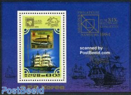 Korea, North 1984 UPU Congress Hamburg S/s, Mint NH, Transport - Stamps On Stamps - U.P.U. - Ships And Boats - Postzegels Op Postzegels