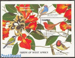 Gambia 1989 Red Billed Fire Finch S/s, Mint NH, Nature - Birds - Gambia (...-1964)