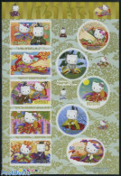 Japan 2008 Hello Kitty 10v M/s, Mint NH, Nature - Various - Cats - Greetings & Wishing Stamps - Round-shaped Stamps - Nuevos