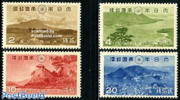 Japan 1939 National Park 4v, Unused (hinged), History - Nature - Sport - Geology - National Parks - Mountains & Mounta.. - Ongebruikt