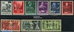 Switzerland 1950 United Nations Office 9v, Mint NH, History - Europa Hang-on Issues - United Nations - Nuevos