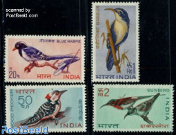 India 1968 Birds 4v, Mint NH, Nature - Birds - Woodpeckers - Hummingbirds - Ongebruikt