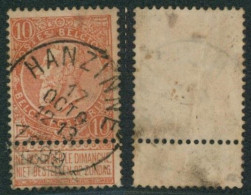 Fine Barbe - N°57 Obl Simple Cercle "Hanzinne" (T1 L) - 1893-1900 Schmaler Bart