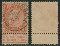 Fine Barbe - N°57 Obl Simple Cercle "Jurbise" (T0) - 1893-1900 Schmaler Bart