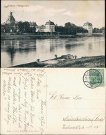 Ansichtskarte Hanau Schloß Philippsruhe Fluss Partie 1911 - Hanau