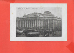 75 PARIS Cpa Place De La Bourse Au Verso Correspondance Agence Marfan - Plätze