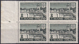FINNLAND 1946 Mi-Nr. 333 ** MNH Viererblock Seitenrand - Neufs