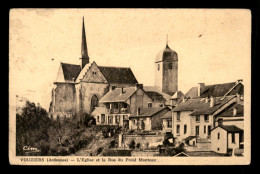 08 - VOUZIERS - L'EGLISE ET LA RUE DU FROID MANTEAU - Vouziers