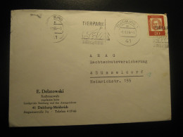 DUISBURG 1964 To Dusseldorf Tierpark Zoo Elephant Giraffe Cancel Cover GERMANY - Lettres & Documents