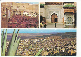 CPSM  10.5 X 15   Maroc   FES   Les Tanneurs   Place Nedjarine    Vue Générale - Fez