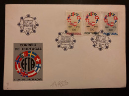 LETTRE PORTUGAL EFTA 1967 1,00 + 3,50 + 4,30 OBL.24 AOUT 1967 COIMBRA - Storia Postale