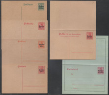 BELGIQUE OCCUPATION ALLEMANDE / 1914 ENSEMBLE DE 6 ENTIERS POSTAUX DIFFERENTS (ref 7331) - Occupation Allemande