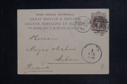 ROYAUME UNI - Entier Postal De Manchester Pour La Russie En 1882 - L 153181 - Luftpost & Aerogramme