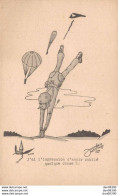 ILLUSTRATION DE JOURDAIN J'AI L'IMPRESSION D'AVOIR OUBLIE QUELQUE CHOSE (PARACHUTISTE SANS PARACHUTE) - Paracadutismo