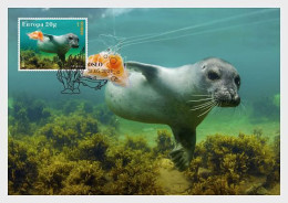 NORWAY 2024 Europa CEPT. Underwater Fauna & Flora (Preorder) - Fine Maxi Card - Unused Stamps
