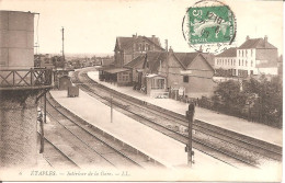 ETAPLES (62) Intérieur De La Gare En 1909 - Etaples