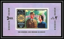 Manama - 3067a/ N° 633 De Gaulle And His Wife 1970 ** MNH Deluxe Miniature Sheet - Manama