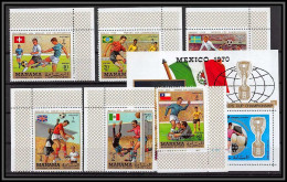 Manama - 3062b N°284/289 A + 62 A Football Soccer World Championship Mexico 1970 ** MNH Overprint  - Manama