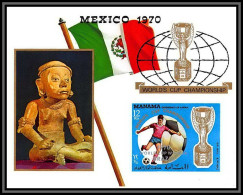 Manama - 3048/ Bloc N° 57 B Football Soccer) World Championship Mexico 1970 ** MNH Non Dentelé Imperf - Manama