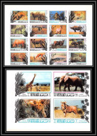 Manama - 3465d/ N°514/533 B Protection Of Animals 1971 Neuf ** MNH Elephant Lion Rhinoceros Crocodile Non Dentelé Imperf - Manama