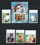 Sharjah - 2050a/ N° 1030/1034 B Bloc N° 120 Angora Siamese Siamois Persian Cat Chats Cats Non Dentelé Imperf ** MNH  - Sharjah