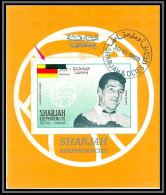 Sharjah - 2131/ N°503 Fritz Walter German Football Soccer Non Dentelé Imperf Proof Error Variété Drapeau Decallé - Sharjah