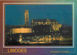 87 - Limoges - La Cathédrale Saint Etienne - Vue De Nuit - CPM - Voir Scans Recto-Verso - Limoges