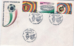 1990-busta Affrancata 3 Valori "Italia 90^ ",annullo Figurativo Verona,Stadio Be - 1981-90: Poststempel