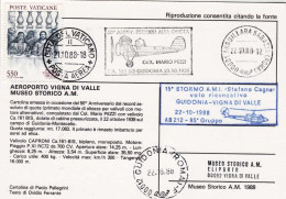 Vaticano-1988 15 Stormo Volo Rievocativo Guidonia Vigna Di Valle Del 22 Ottobre  - Airmail