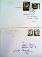 1985-GRECIA 4 Buste Per Italia Con Affrancature Diverse - Storia Postale