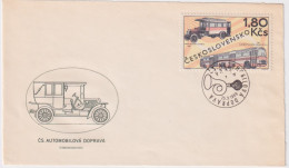 1969-Cecoslovacchia Automobili Serie Cpl. (1713/5) Su Due Fdc - Brieven En Documenten