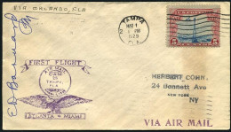 1929-U.S.A. I^volo CAM.25 Tampa-Orlando.Cachet - 1c. 1918-1940 Briefe U. Dokumente