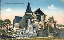 1916-Germania Feldpostbrief S.B. Aguilcourt Zerschossene Kirche. Feldpost Expedi - Da Identificare