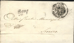 1860-Breno (Brescia) 7 Mar. Lettera Con Bollo Della R. Intendenza Del Circondari - Unclassified