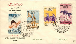 1960-Siria Fdc Con S.4v." Olimpiadi Di Roma" - Syria