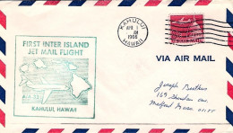 1966-U.S.A. I^volo Jet AM-33 Kahului-Hilo (Hawai).Cachet - Hawai